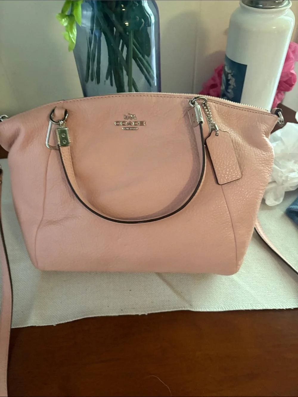 Coach Pink Leather Satchel